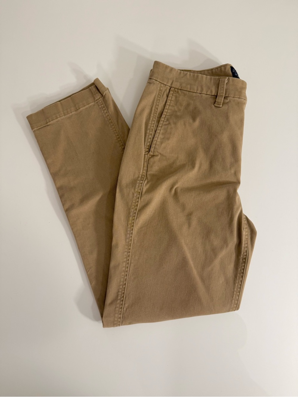 J. Crew Factory High Rise Girlfriend Chino in Khaki